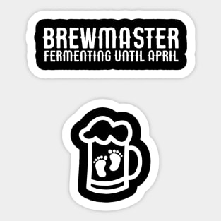 Pregnancy Announcement Shirt Beer Due Date in April 2020 Sticker